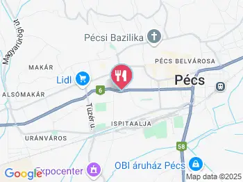 Szalon Király Fogadó étterme Pécs a térképen