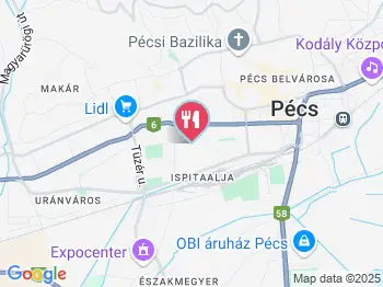 Szent György Fogadó étterme Pécs a térképen