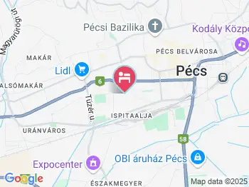 Szent György Fogadó Pécs a térképen