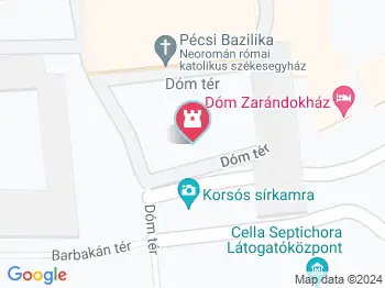 Szepessy Ignác szobra Pécs a térképen