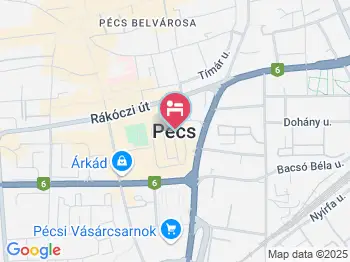 Szinbád Panzió Pécs a térképen