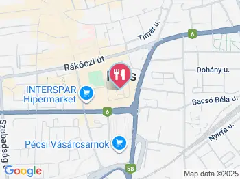 Tchibo - Árkád Pécs a térképen