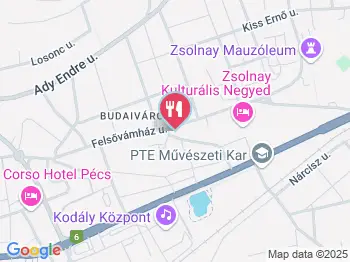 Zsolnay Étterem & Kávézó Pécs a térképen