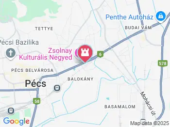 Zsolnay Kulturális Negyed Pécs a térképen