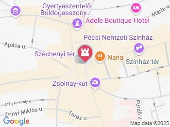 Zsolnay-kút Pécs a térképen