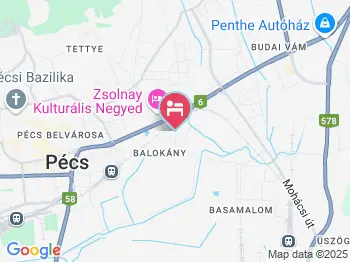 Zsolnay Negyed Magánszállás Pécs a térképen