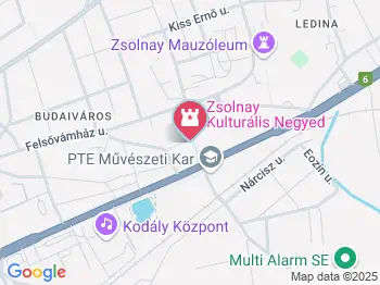 Zsolnay VR Univerzum Pécs a térképen