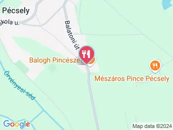 Balogh Pincészet Pécsely a térképen