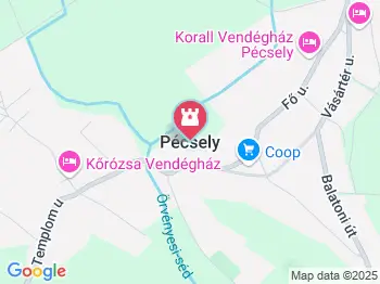 Kökörcsin tanösvény Pécsely a térképen