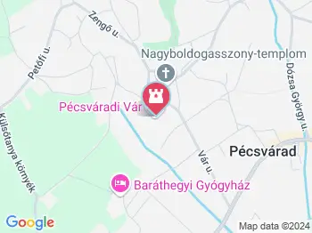 Pécsváradi Vár Pécsvárad a térképen