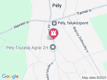 Nő galambbal Pély a térképen