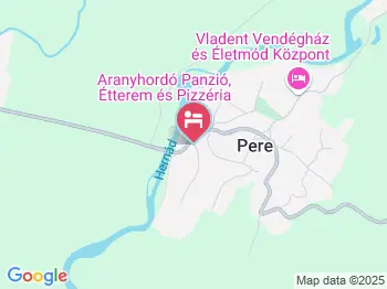 Aranyhordó Panzió Pere a térképen