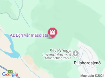 Egri Vár másolata Pilisborosjenő a térképen
