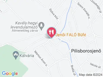 Jenői Faló Büfé Pilisborosjenő a térképen