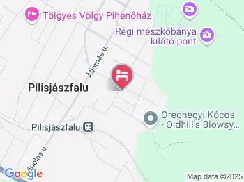 Tûndérszikla Panzió Pilisjászfalu a térképen