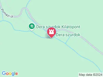 Dera-szurdok Pilisszentkereszt a térképen
