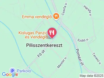 Kislugas Vendéglő Pilisszentkereszt a térképen
