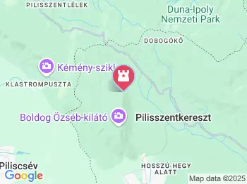 Vaskapu-szikla Pilisszentkereszt a térképen