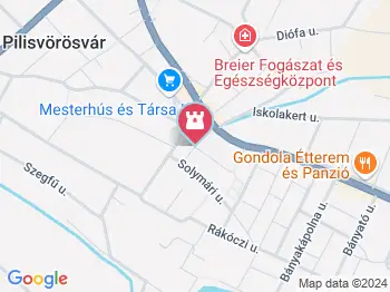 Háborús emlékművek Pilisvörösvár a térképen