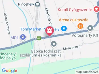 Vörösmarty Mihály mellszobra Pincehely a térképen