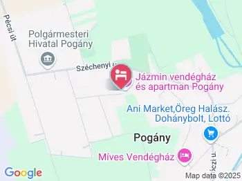Jázmin Vendégház Pogány a térképen