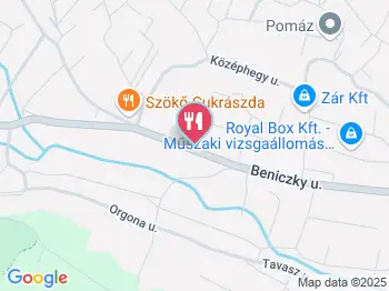 Dardi Pékség - Beniczky utca Pomáz a térképen