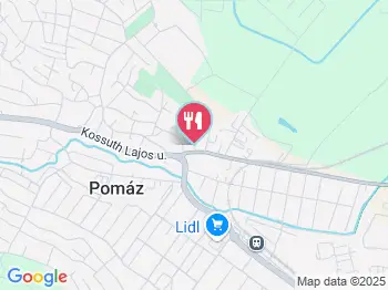 Udvaros Csárda Pomáz a térképen