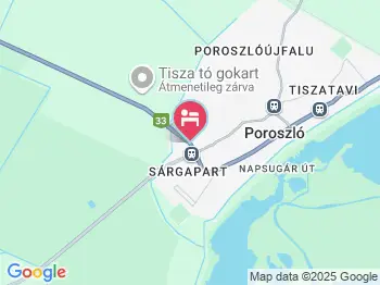 Arany Tisza Apartmanház Poroszló a térképen
