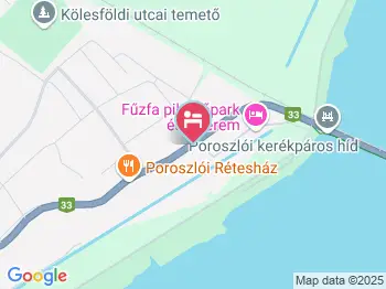 Fűzfa Hotel és Pihenőpark Poroszló a térképen