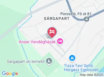 Hattyú Apartman Poroszló a térképen