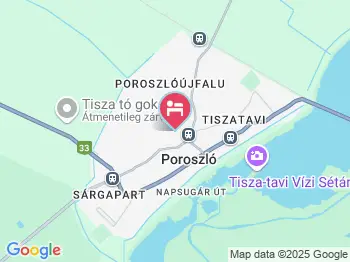Szűcs Vendégház Poroszló a térképen