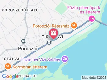 Tisza-tavi Ökocentrum Poroszló a térképen