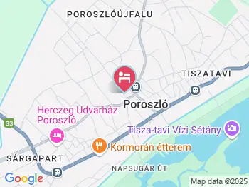 Tündérrózsa Vendégház Poroszló a térképen