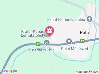 Kráter Kőpark bemutatóhely Pula a térképen