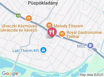 Korona Hotel & Étterem Püspökladány a térképen