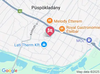 Korona Hotel Püspökladány a térképen