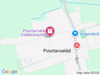 Széchenyi vadászkastély Pusztacsalád a térképen