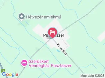 Németh Tanya Vendégház Pusztaszer a térképen