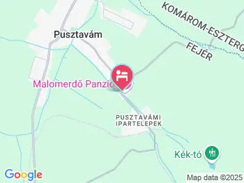 Malomerdő Panzió Pusztavám a térképen