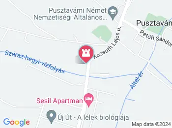 Nepomuki Szent János szobor Pusztavám a térképen