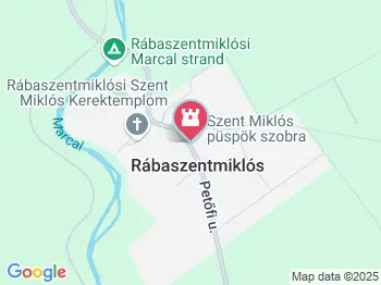 Szent Miklós püspök szobra Rábaszentmiklós a térképen