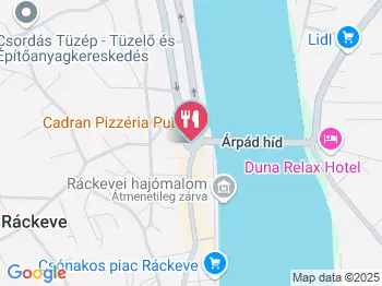 Cadran Pizzéria Pub Ráckeve a térképen