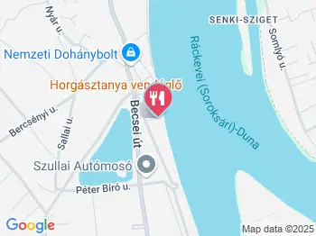 Horgásztanya Vendéglő Ráckeve a térképen