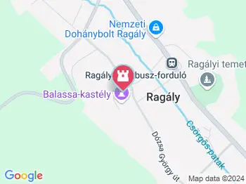 Balassa-kastély Ragály a térképen
