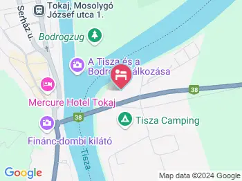 Hotel Csillag Tokaj Rakamaz a térképen