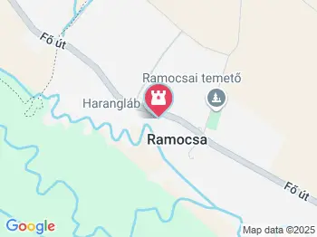 Harangláb Ramocsa a térképen