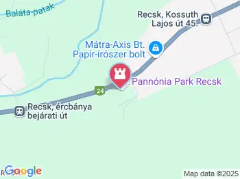 Pannónia Park Recsk a térképen