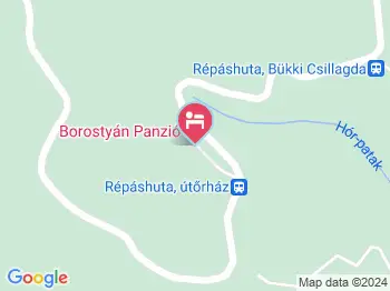 Borostyán Panzió Répáshuta a térképen