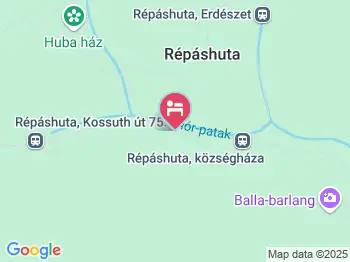 Knédli Vendégház Répáshuta a térképen