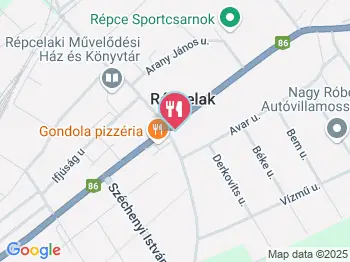 Gondola Pizzéria Répcelak a térképen